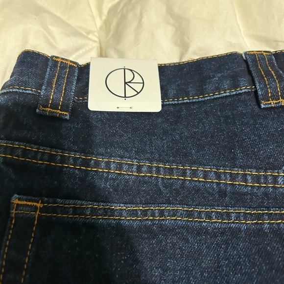 Polar 93 Dark Blue Jeans with Yellow Patch - Picture 4 of 11